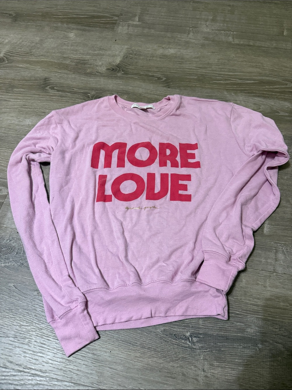 Spiritual Gangster Pink 'MORE LOVE' Graphic Sweatshirt